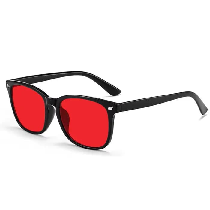 Lunettes anti-lumière bleue avec verres rouges pour bloquer la lumière bleue