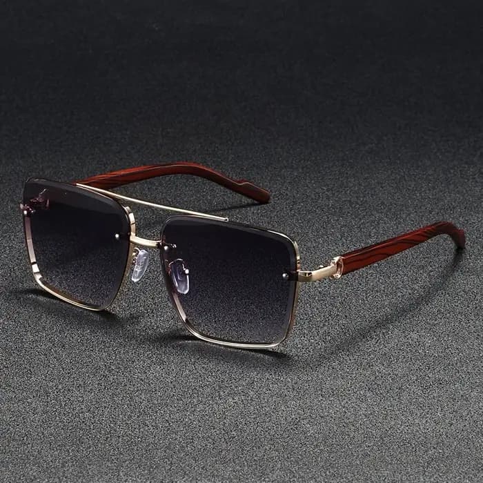 Lunettes de soleil carrées de luxe pour hommes