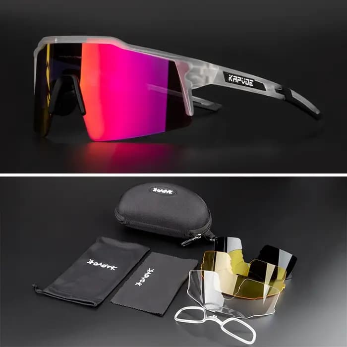 Lunettes de soleil polarisées à 4 lentilles pour hommes et femmes