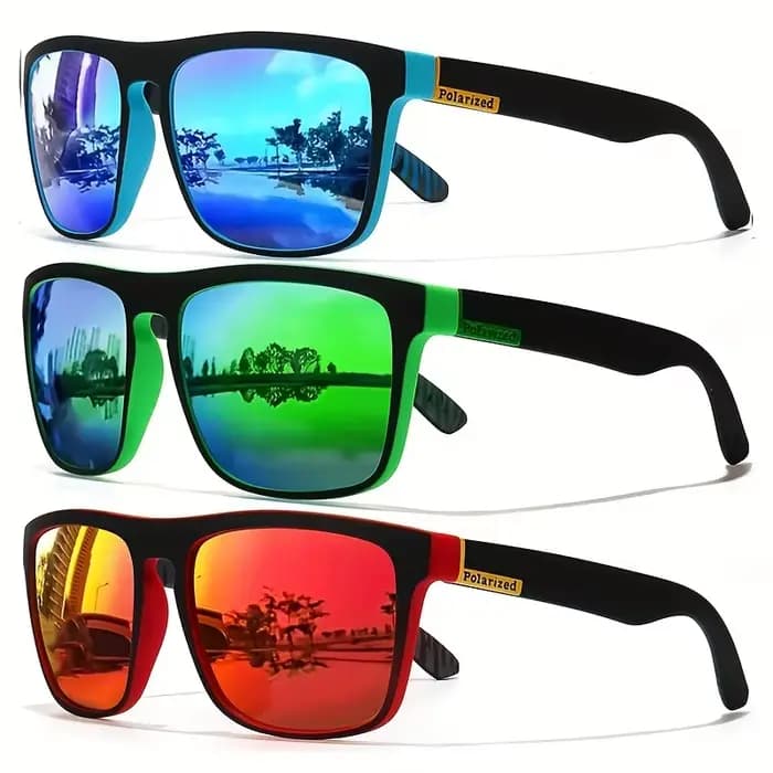 Lunettes de soleil polarisées carrées Vintage pour hommes et femmes