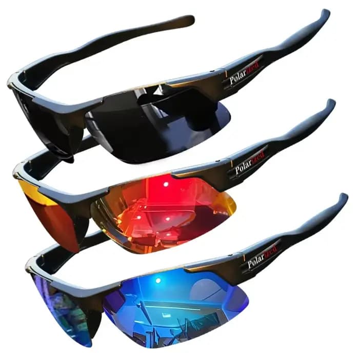 Lunettes de sport polarisées semi-jante pour hommes