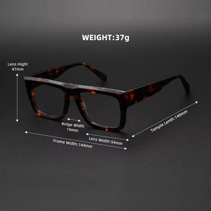 Lunettes de soleil rectangulaires optiques rétro pour hommes