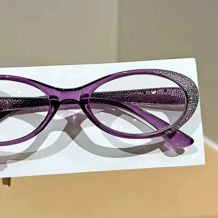 Lunettes de lecture de luxe pour femmes avec diamants