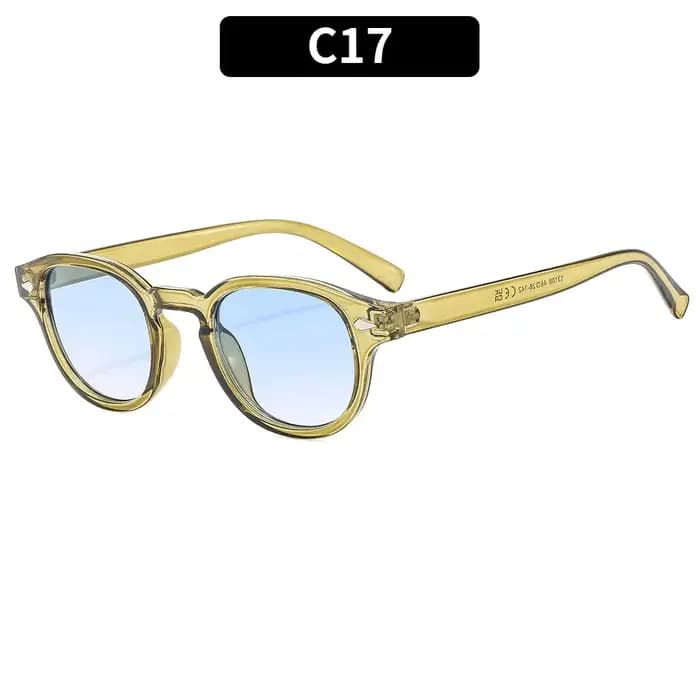 Lunettes de soleil rondes en écaille de tortue vintage pour femmes et hommes