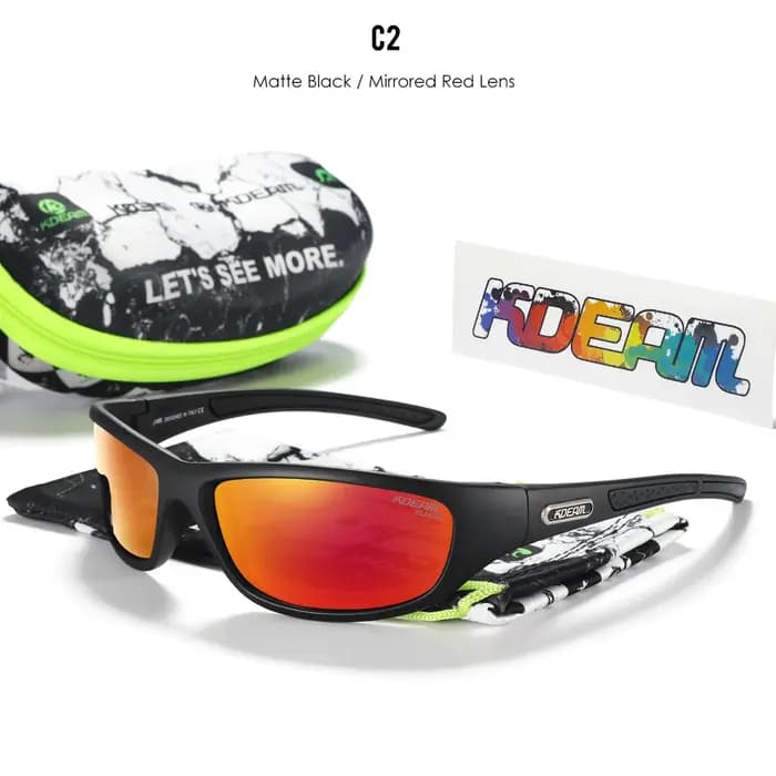 Lunettes de soleil polarisées avec étui à fermeture éclair pour homme