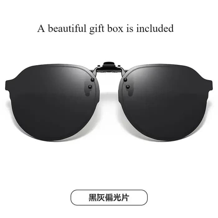 Hommes lentille polarisée rabattable pince sur lunettes de soleil femmes conduite lunettes de soleil
