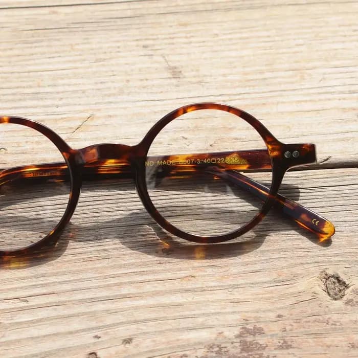 BETSION fait à la main Vintage 40 42 44 rond acétate tortue hommes montures de lunettes pleine jante