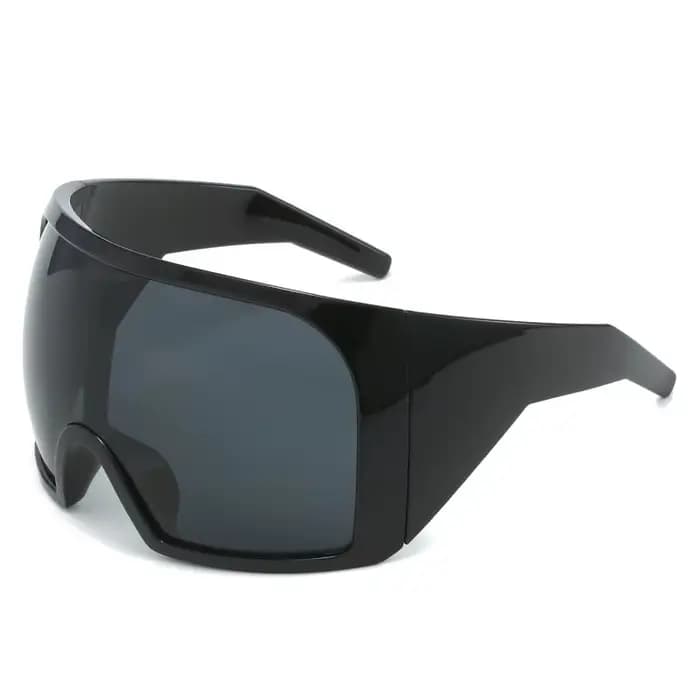 Lunettes de soleil surdimensionnées pour hommes, Anti-vent, grandes nuances, mode futuriste, bouclie