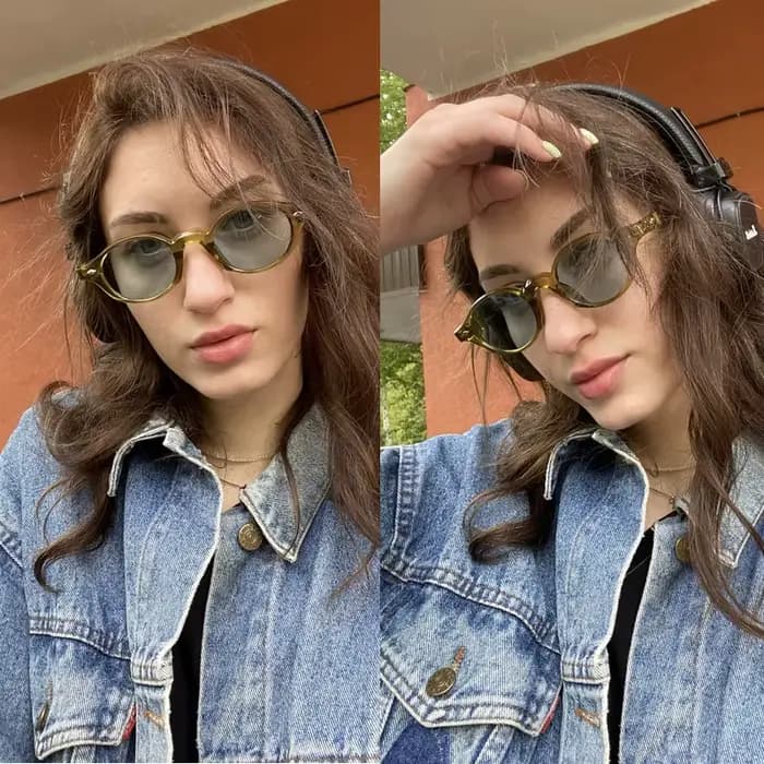 Rétro petites lunettes De soleil ovales femmes marque Design Rivet bleu coquille De tortue