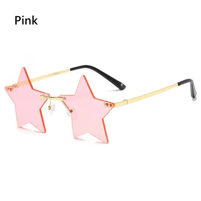 Lunettes de soleil sans monture en forme d'étoile