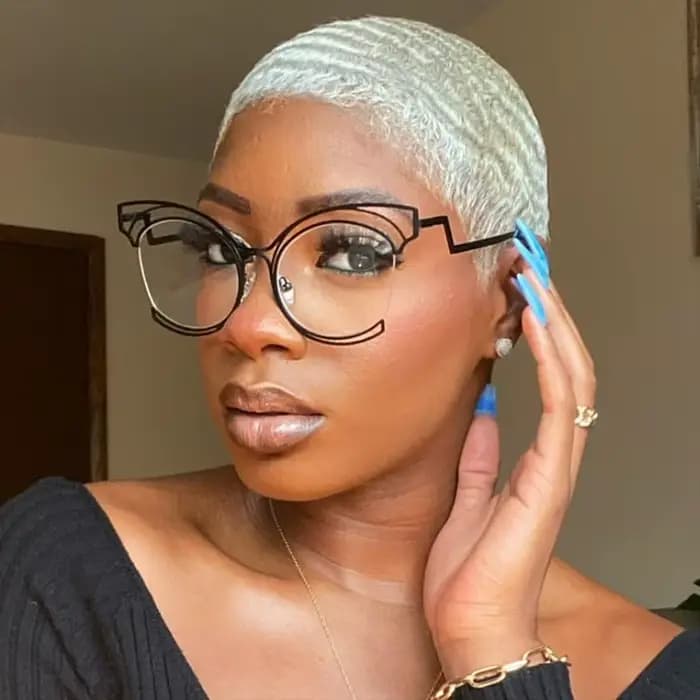 Lunettes Cateye incurvées pliantes pour femmes