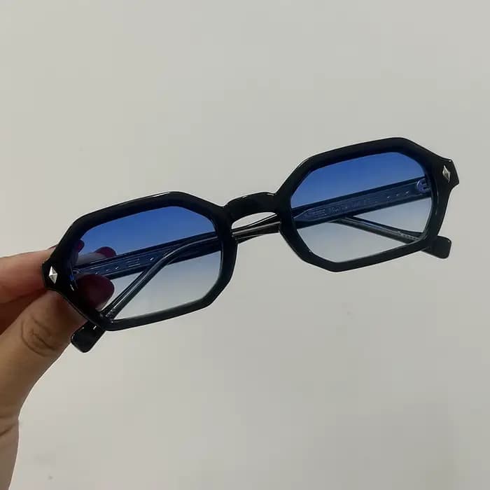Lunettes de soleil hexagonales vintage pour femmes et hommes