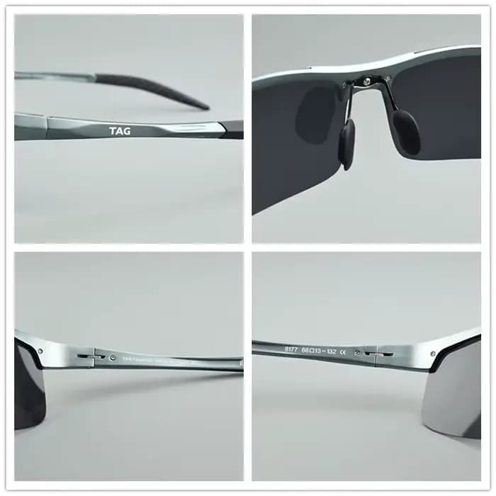 Lunettes de soleil à monture carrée pour hommes lunettes de soleil UV400 voyage conduite parasol lun