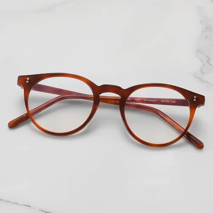 O'malley Design rond acétate Vintage femme lunettes cadre rétro monture
