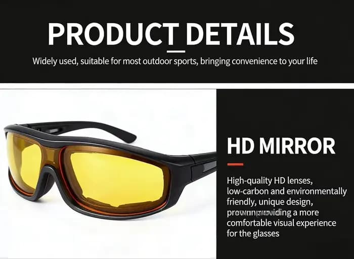 Lunettes de vélo coupe-vent et anti-poussière | Coussinets Confortables