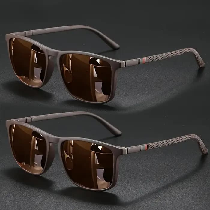 2/3 paires de lunettes de soleil de luxe carrées vintage pour hommes et femmes