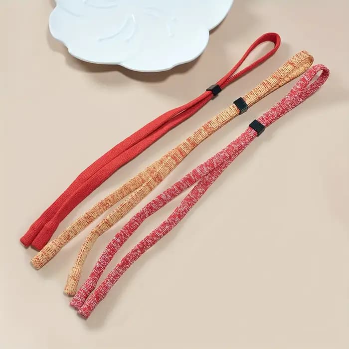 Lot de 3 sangles antidérapantes réglables pour lunettes de sport avec cordon pour hommes et femmes