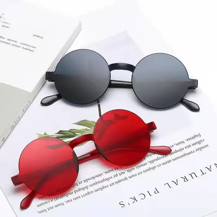 ChimOcean-Lunettes de soleil circulaires colorées pour les fêtes de bonbons