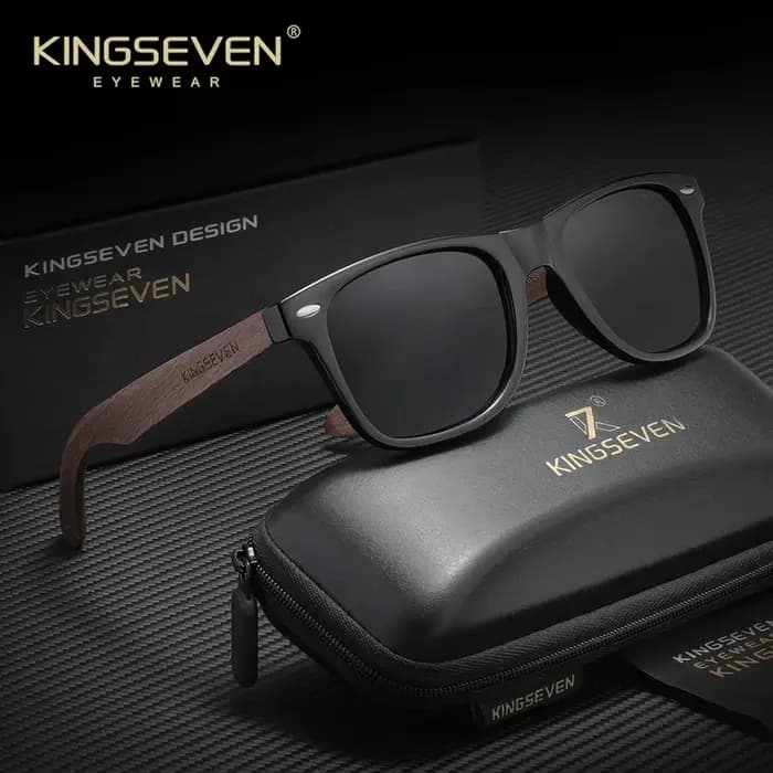 KINGSEVEN – lunettes de soleil en bois de noyer faites à la main