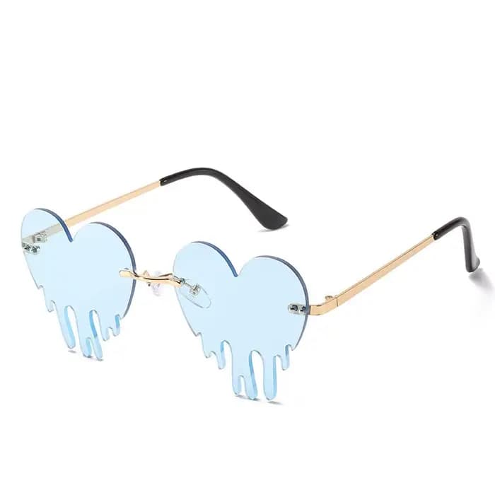 Lunettes de soleil en forme de cœur d'amour pour femmes