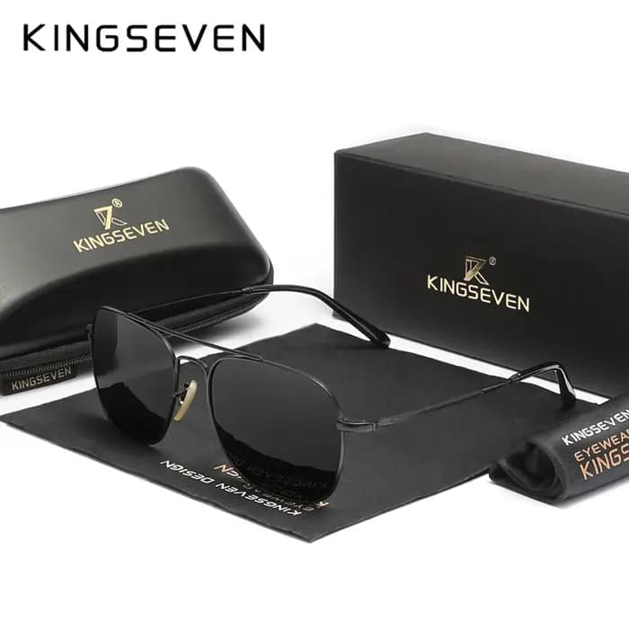 KINGSEVEN nouvelles lunettes de soleil polarisées classiques pour hommes femmes mode carré alliage Framen