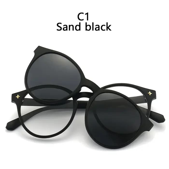 Lunettes de Soleil Magnétiques à réinitialisation et Monture Optique 6 en 1