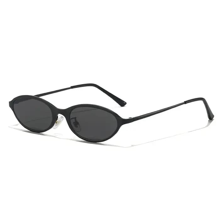 Lunettes de soleil rétro polyvalentes à monture ovale