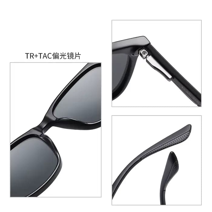 Femmes rétro extérieur lunettes de soleil polarisées pour hommes mode Transparent coréen carré fille conduite