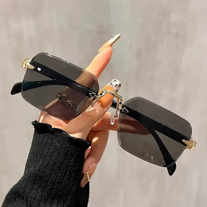1 paire de lunettes fines sans monture tendance unisexe