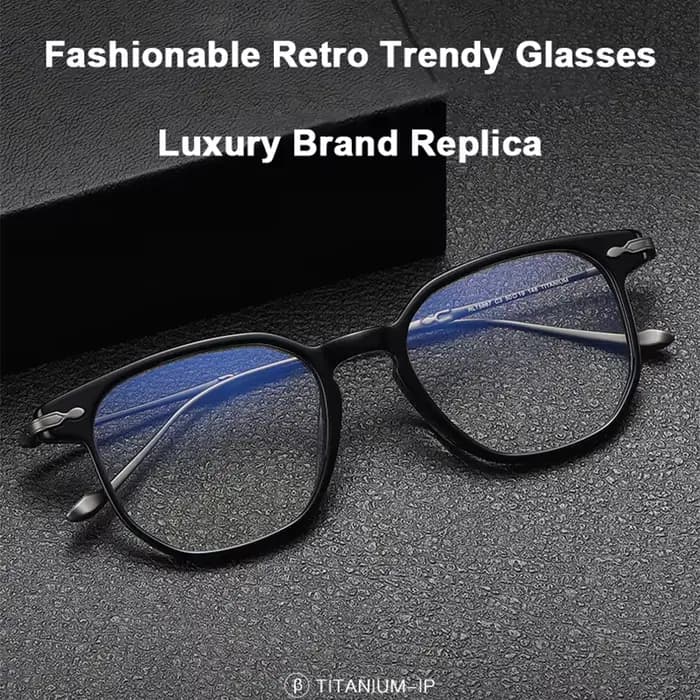 Lunettes de conception japonaise en acétate fait à la main + titane