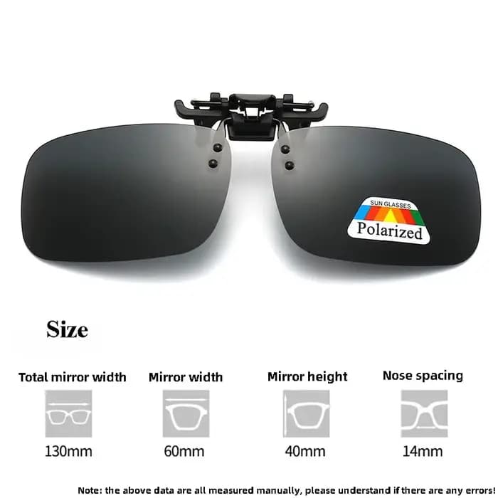 1 pièces Vintage polarisé Clip sur lunettes de soleil pour femmes hommes UV400 HD conduite Vision nocturne myopie