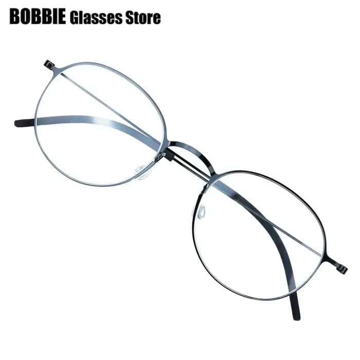 Monture de lunettes ronde classique pour hommes et femmes, titane TT Air, design de marque, lunettes