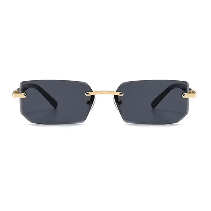 Lunettes de soleil rectangulaires sans bords, 1 pièce/2 pièces/3 pièces, mode populaire pour femmes
