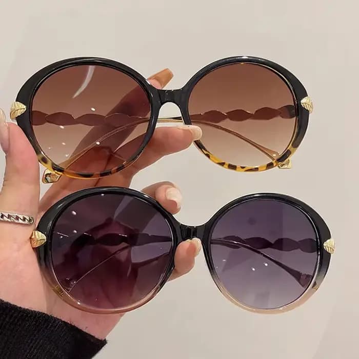 Lunettes De Soleil rondes femmes 2023 surdimensionné luxe mode