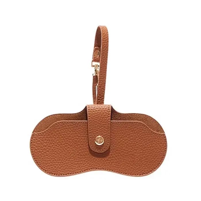Étui à lunettes magnétique-support de pochette pour lunettes de soleil en cuir mince-organisateur de