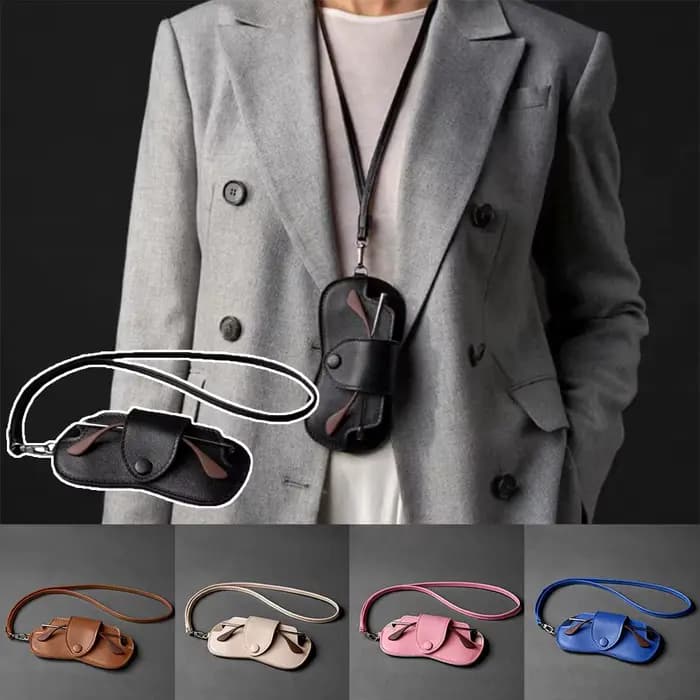 Étui à lunettes de soleil en cuir souple pour hommes