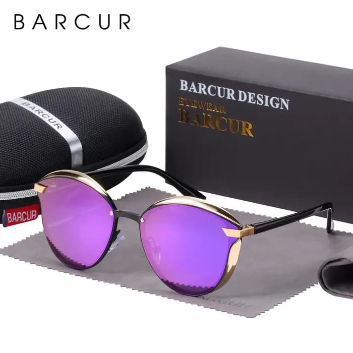 Lunettes de soleil femmes polarisées mode BARCUR lunettes de soleil rondes lunettes de soleil femme