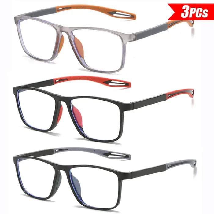 3 pièces lunettes de lecture hommes + 1.0 + 1.5 + 2.0 + 2.5 + 3.0 + 3.5 + 4.0 Anti bleu presbyte