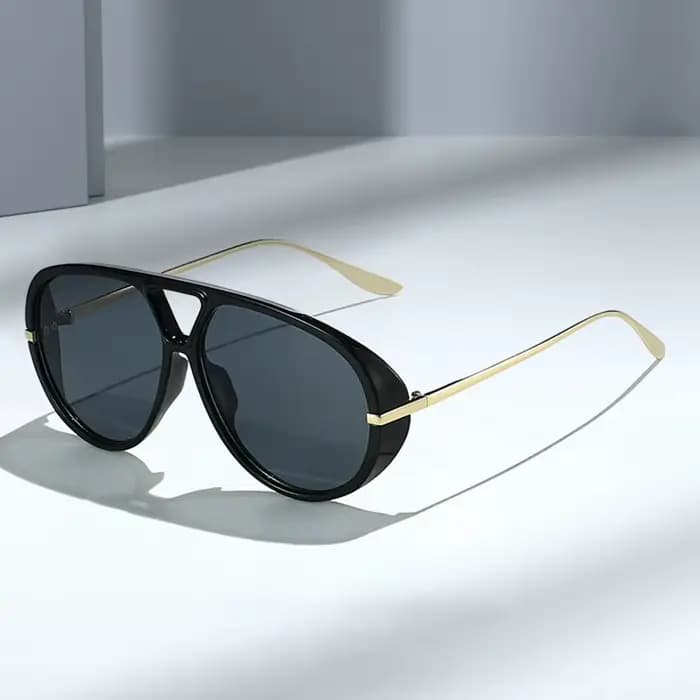 JNPCXI Lunettes de soleil oversize pilote à double pont