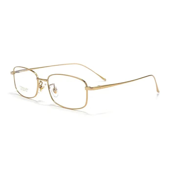 Petites lunettes rectangulaires en titane pour femmes et hommes