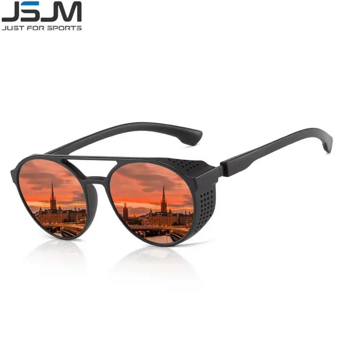 JSJM 2022 nouvelle mode hommes lunettes de soleil polarisées marque de luxe concepteur rond classique conduite pêche