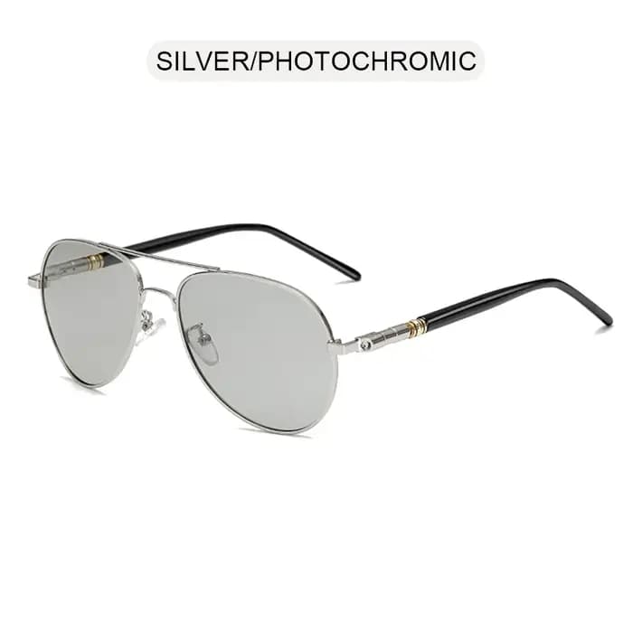 Lunettes de soleil photochromiques d'aviation pour hommes et femmes