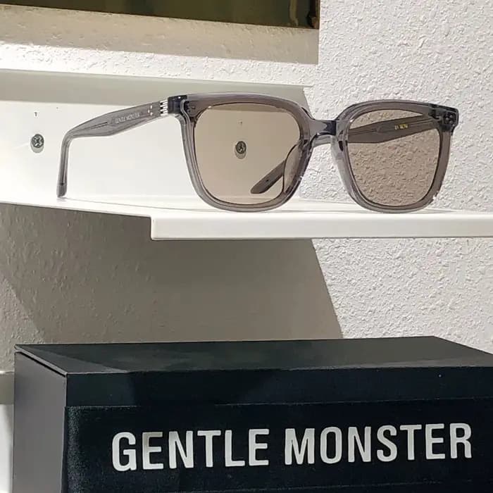 GENTLE MONSTER BY ROW Lunettes de soleil carrées rétro dégradées UV400 pour hommes et femmes