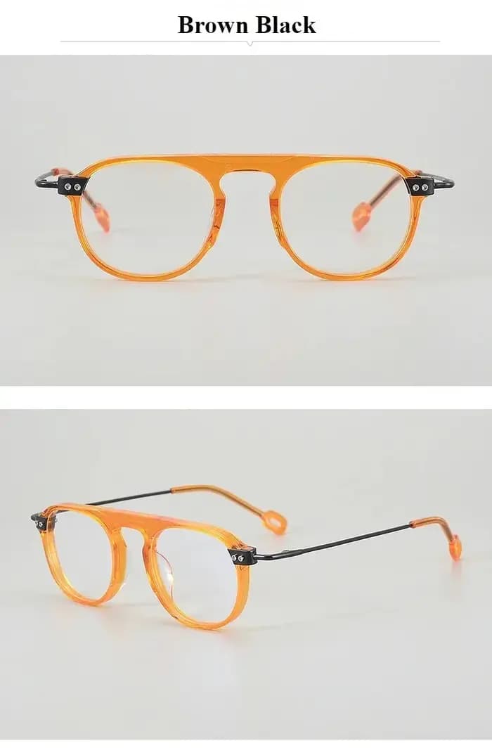Lunettes de myopie ovales en acétate pour hommes