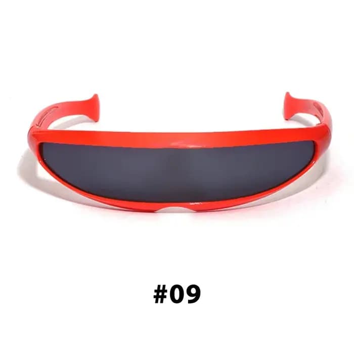 Lunettes de soleil futuristes à visière cyclope étroite pour hommes