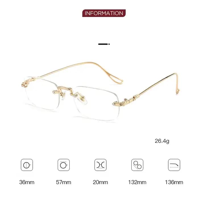 Nouvelles lunettes de presbytie Anti-lumière bleue sans cadre à la mode haute définition pour les personnes âgées pour soulager la Fatigue oculaire 20101