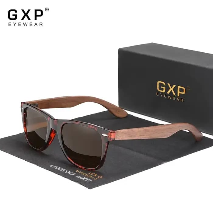 GXP rétro lunettes de soleil en bois hommes femmes polarisées Anti-UV400