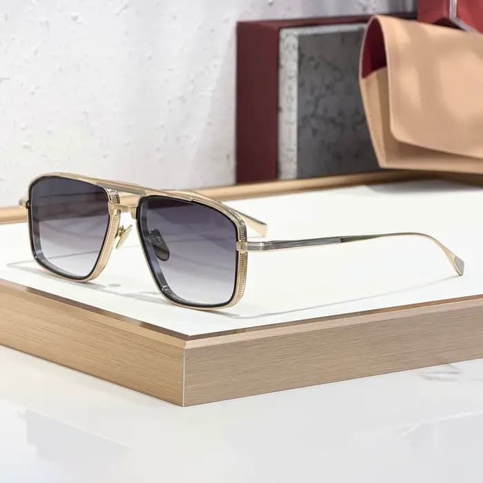 Lunettes de soleil de luxe EARL, grandes et surdimensionnées, monture en alliage artisanale, forme carrée, lunettes de mode pour hommes et femmes