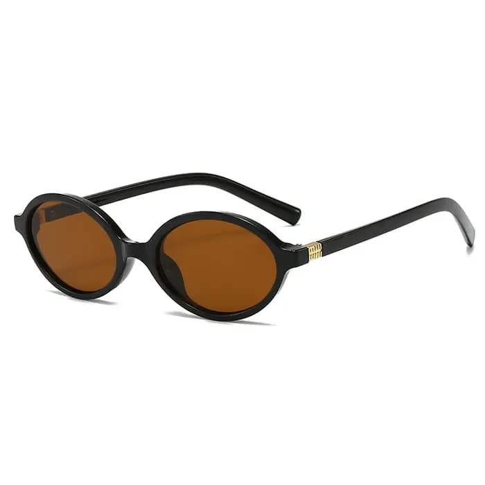 1 paire de lunettes rondes noires à la mode pour femmes