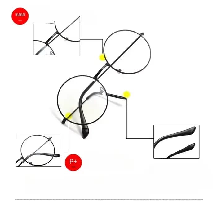Lunettes rondes Anti-lumière bleue pour ordinateur